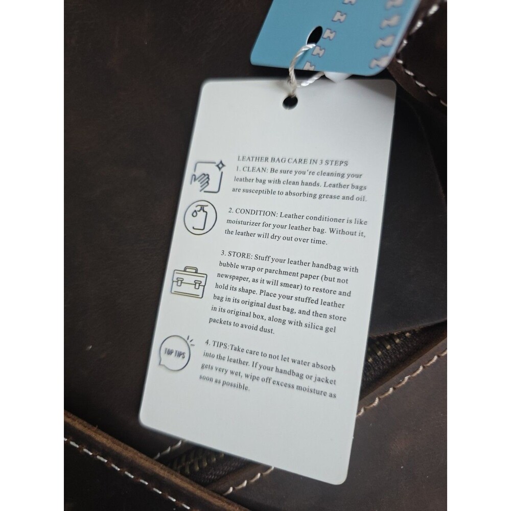 NEW LEATHFOCUS CHOCOLATE BROWN LEATHER TRAVEL DUFFLE BAG CARRY ON LUGGAGE-24inch - Picture 5 of 16